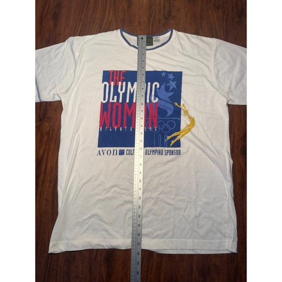 Vintage Avon Olympics Game Collection Atlanta Womens Ringer T Shirt Size M/L - Picture 3 of 6
